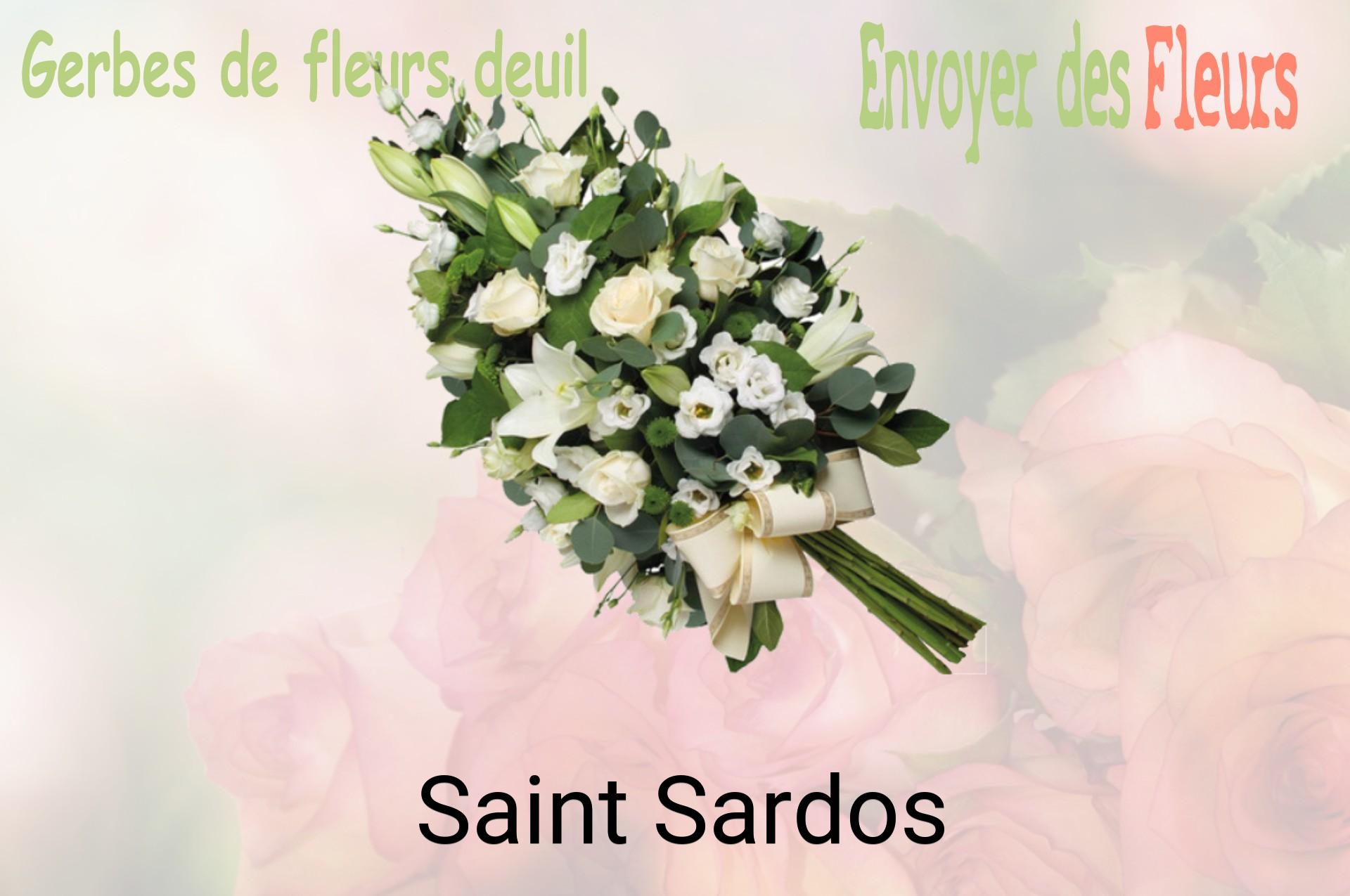 Gerbe de fleurs de deuil livrée à Saint-Sardos